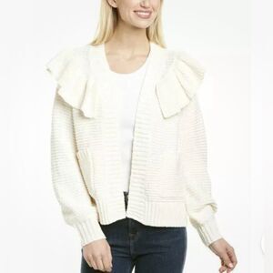 Madewell Ruffle Cardigan Sweater Size XS